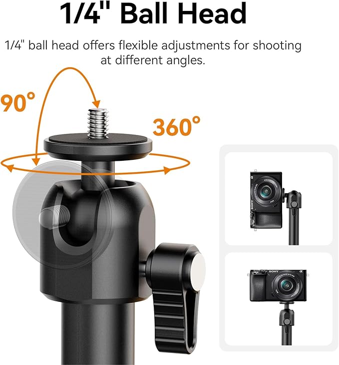 ULANZI ZJ02 Camera Desk Mount Overhead Magic Arm, 98cm/38.6inch Aluminum - Image 7