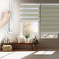 FOIRESOFT Standard Custom Blackout Zebra Roller Blinds Dual Layer Privacy Shade by Foiresoft