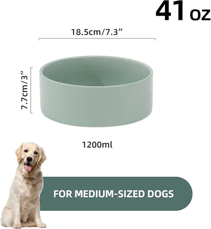 Ceramic 7.3inch Dog Bowl, Food and Water Bowl - Image 2