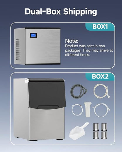 EUHOMY Commercial Ice Maker Machine, 600lbs/24H, Industrial Ice Machine - Image 9