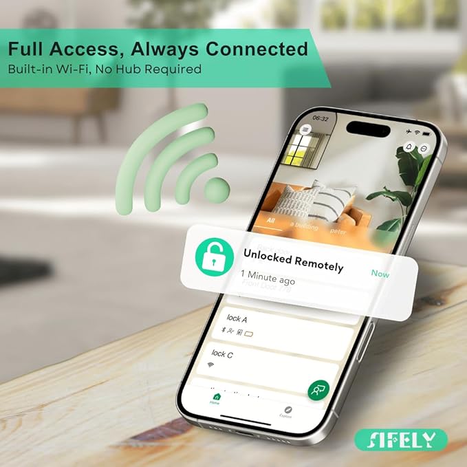 Built-in WiFi Fingerprint Smart Door Lock - Image 3