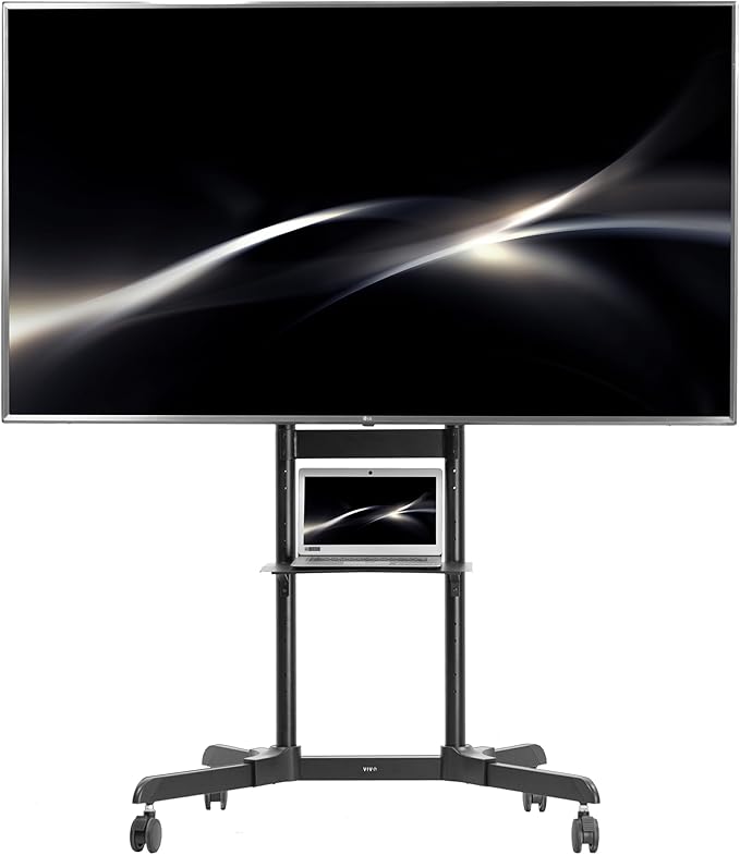 VIVO Mobile TV Cart for 55 to 100 inch Screens up to 165 lbs, LCD LED OLED 4K by VIVO