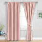 JIUZHEN Blush Pink Blackout Curtains by JIUZHEN