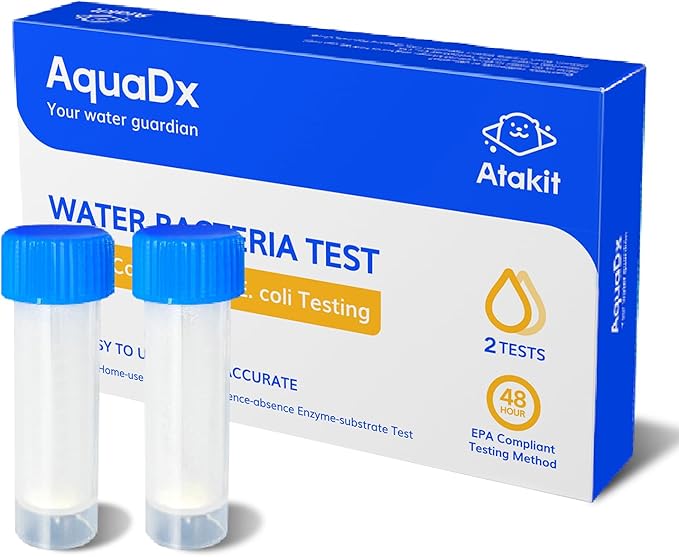 AquaDx 2 Pcs Water Bacteria Test Kit Total Coliform and E.coli Testing by ATAKIT