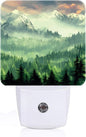 FSHVQKD Mountain Forest Landscape Painting Night Light, Plug Into Wall Decor by Unknown