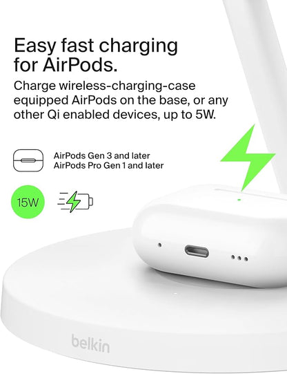 Belkin MagSafe-Compatible Charger, 3-in-1 Wireless Charging Station, - Image 5