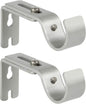 Heavy Duty Adjustable Curtain Rod Brackets Rod Holders for 1 Inch Rod, Silver Color, (Set of 2)