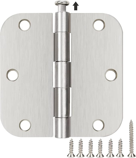 12 Pack Interior 3.5" Brushed Nickel Door Hinges by TDCHINGES