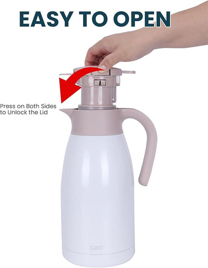 GiNT 1.9L / 64Oz Thermal Coffee Carafe, Insulated Stainless Steel Coffee Carafes - Image 5
