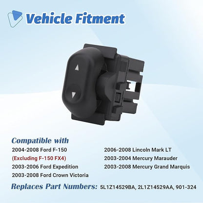 AiYiGu Power Window Control Switch Button Front Rear Passenger Side Compatible - Image 2