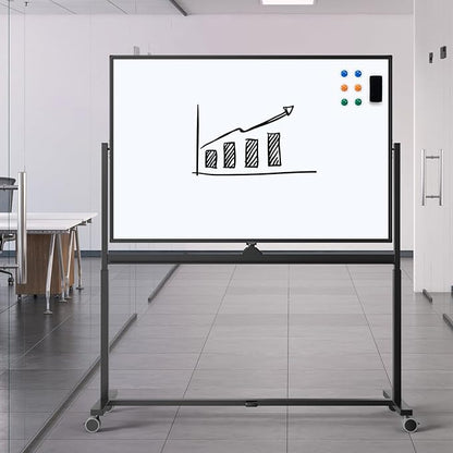 Rolling Whiteboard, 48 x 32 Inches Magnetic White Board - Image 7