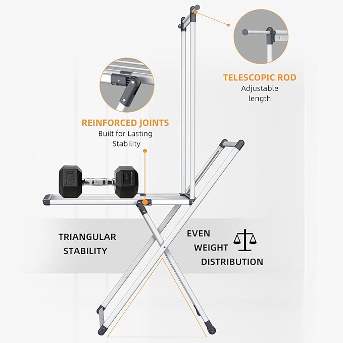 Unkqan Clothes Drying Rack, Foldable Laundry Rack - Image 3