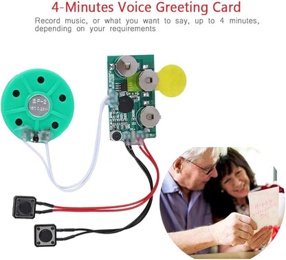 fosa 4 Minutes DIY Greeting Card Chip Music Sound Voice Recording Module Device - Image 2