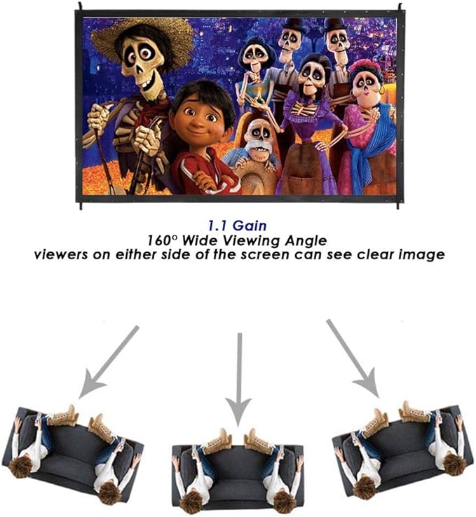 Instahibit 100" Outdoor Projector Screen and Stand Portable Movie Projection - Image 6