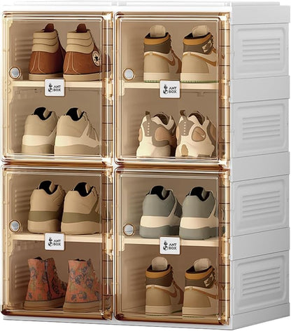 ANTBOX Shoe Organizer Storage Box, Portable Folding Shoe Rack by ANTBOX