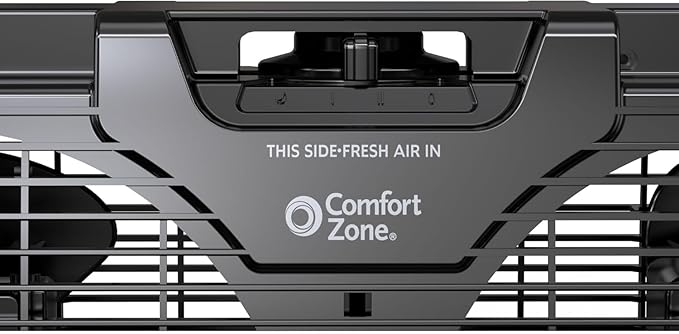 Comfort Zone Window Fan for Bedroom, 9 inch 3 Speed Dual Fans - Image 8
