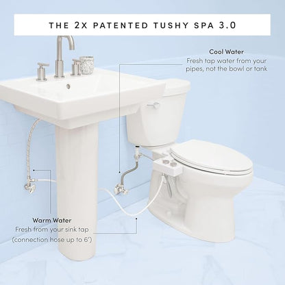 TUSHY Spa Self-Cleaning Warm Water Toilet Bidet Attachment. Adjustable Nozzle - Image 3