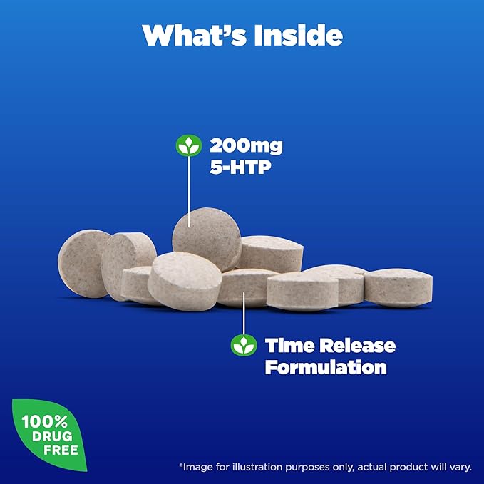 Natrol 5-HTP 200mg Dietary Supplement to Support a Balanced Mood, 60 Time - Image 3