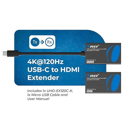 OREI 4K 120Hz USB-C to HDMI Over Cat6/7 Ethernet Extender, Presentation - Image 8
