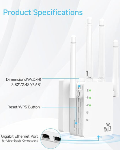 WiFi Extender, Dual Band WiFi Booster - Image 7