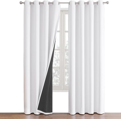 ChrisDowa White 100% Blackout Curtains - Image 8