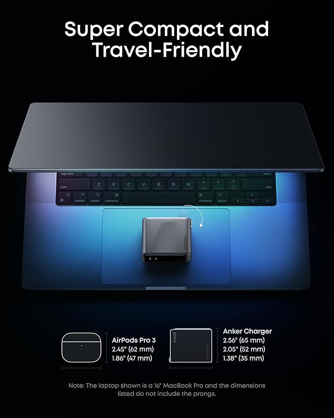 Anker Prime Charger, 160W 3-Port Compact GaN USB C Charger Block, Smart Display - Image 6