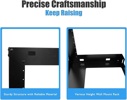 Raising electronics 12U Wall Mount Open Frame 19 Inch Server Equipment Rack - Image 7