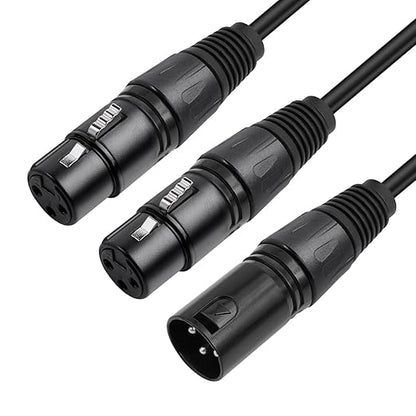 5 Pack XLR Splitter Cable, 1 Maleto 2 Female, 1.5FT Stereo Mic to L&R Audio - Image 5