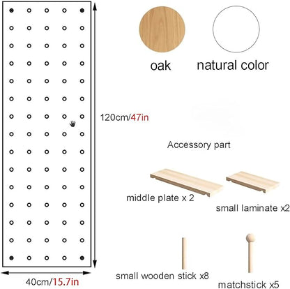 Wooden Wall Organizer Kit – Versatile Display Panel - Image 3
