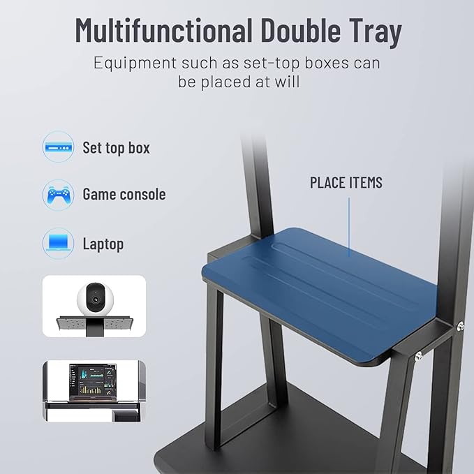 Mobile TV Cart, Rooling TV Stand - Image 6