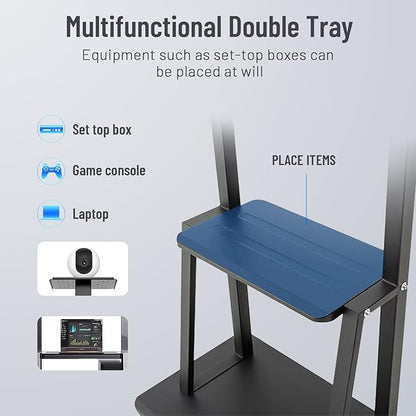 Mobile TV Cart, Rooling TV Stand - Image 6