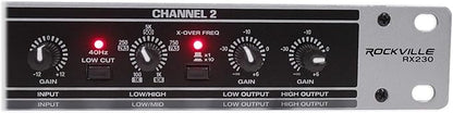 Rockville RX230 2-Way Stereo/3-Way Mono Crossover, XLR Input/Output, Adjustable - Image 7