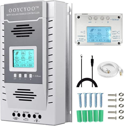 OOYCYOO MPPT Charge Controller 100 amp 12V/24V Auto, 100A Solar Panel Charge by OOYCYOO