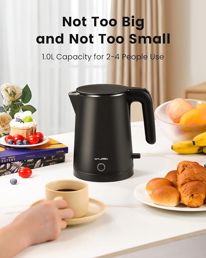 Electric Kettle Stainless Steel, 1.0L Small Water Boiler 1200W Fast Boiling - Image 4