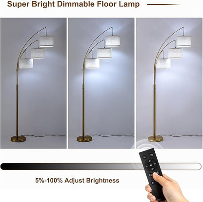 Fansdrick Gold Floor Lamps for Living Room, Super Bright Arc Floor Lamp - Image 7