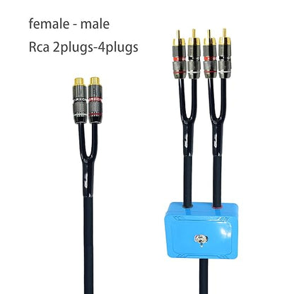 Arklove 2ft Sound Channel swicher 2 Female to 4 Male RCA Switch Selector 2 in 1 - Image 2