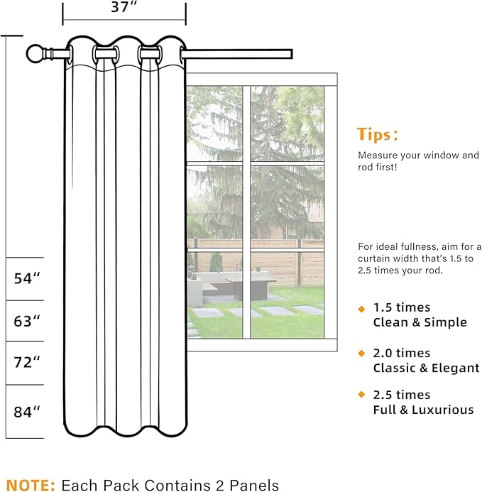 100% Blackout Curtains 54 Inch Length - Image 5