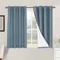 H.VERSAILTEX Linen Blackout Curtains 45 Inches Long 100% Blackout Thermal by HVERSAILTEX