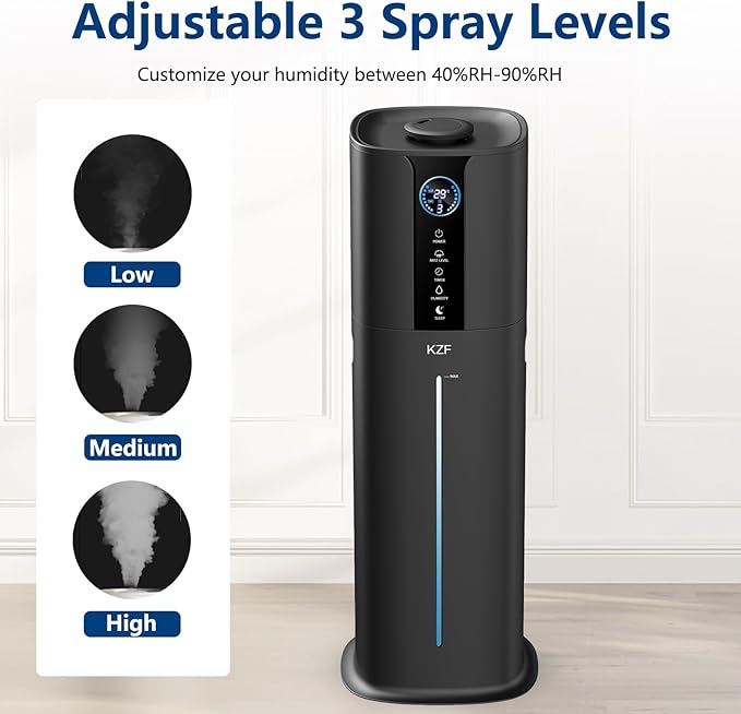 9L Smart Humidifiers for Bedroom Large Room, 2.3Gal Cool Mist Top Fill Diffuser - Image 7