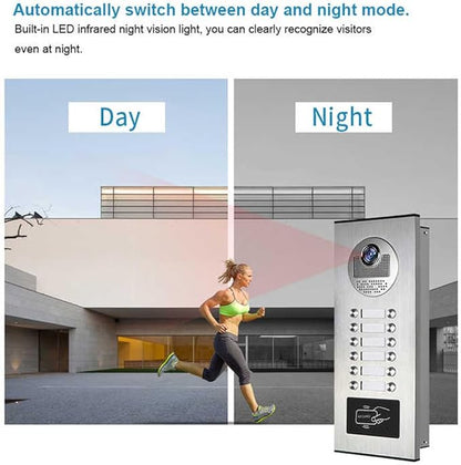 Wired Video Multifamily Apartment Intercom System, 2/3/4/6/8/10/12 Units 7 inch - Image 3