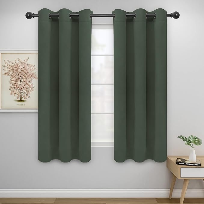 Easy-Going Blackout Curtains for Bedroom, Solid Thermal Insulated Grommet and by Easy-Going