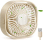 RJVW 4 Inch Small USB Desk Fan, 3-Speed Portable & 360°Rotatable Mini Cooling by RJVW