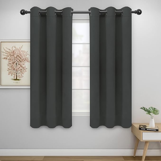 Easy-Going Blackout Curtains for Bedroom, Solid Thermal Insulated Grommet and by Easy-Going