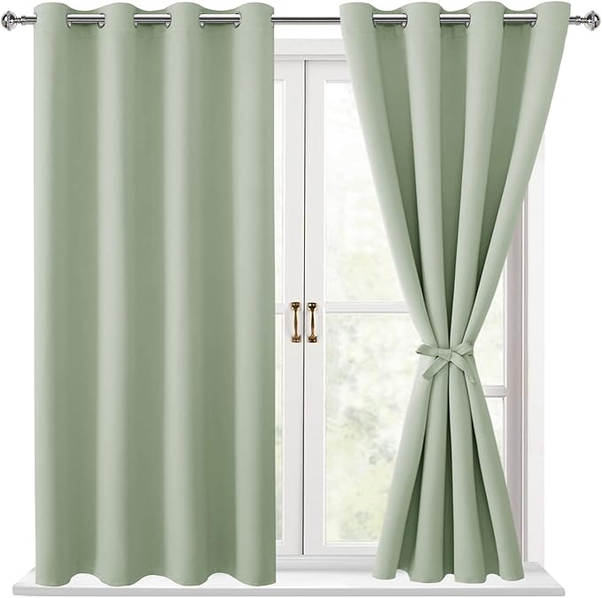 Hiasan Blackout Curtains for Bedroom, 52 x 54 Inches Long by Hiasan