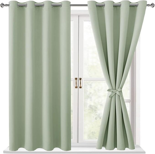 Hiasan Blackout Curtains for Bedroom, 52 x 54 Inches Long by Hiasan