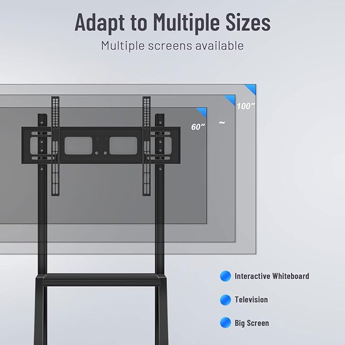 Mobile TV Cart, Rooling TV Stand - Image 4