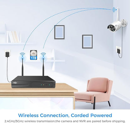 Hiseeu Wireless WiFi Security Camera System, Wired Plug-in Powered, Expandable - Image 2