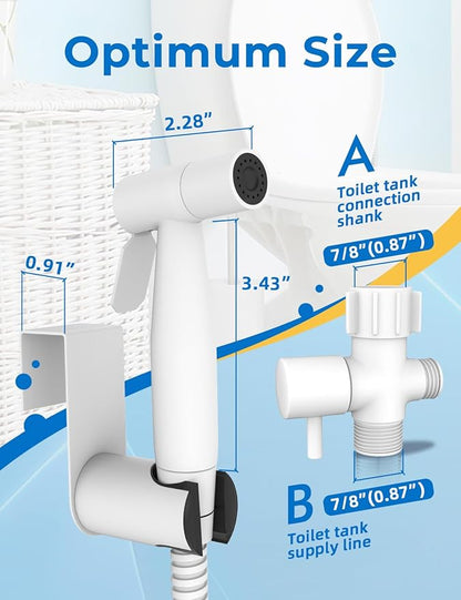 Matte White Handheld Bidet Sprayer - Image 2