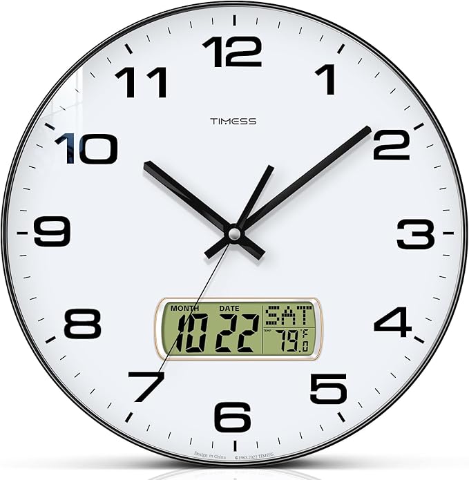 TIMESS Wall Clock, Ideal Modern Home, Office Decor by TIMESS