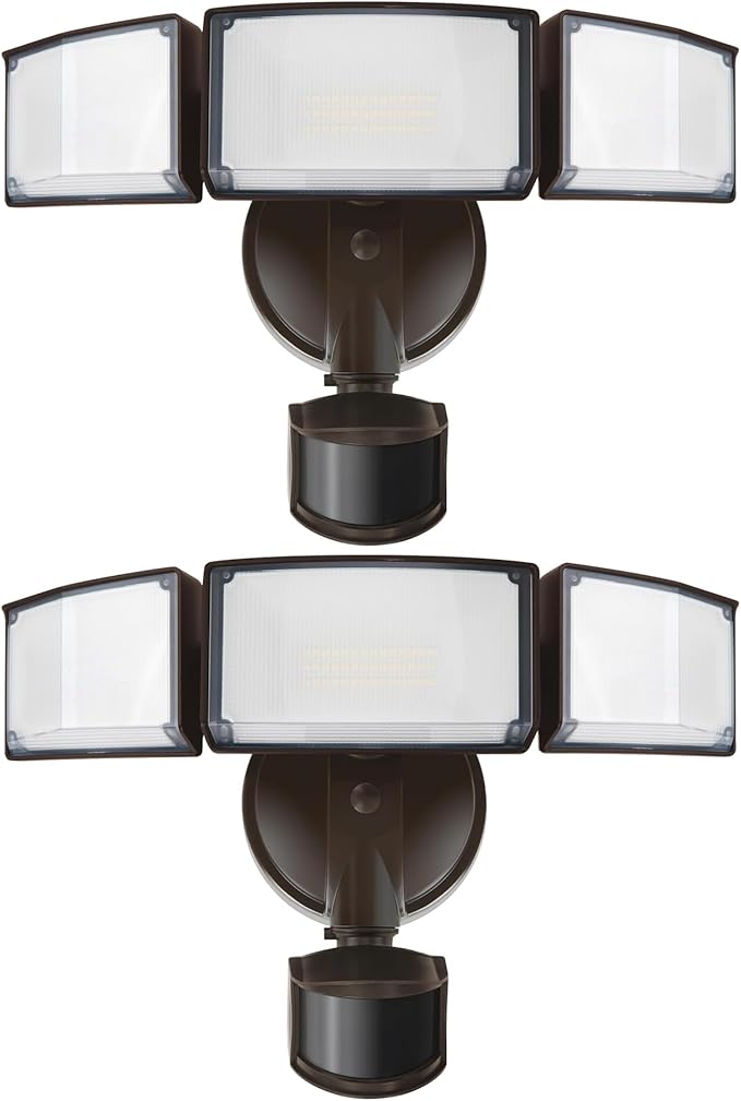 LUTEC 2 Pack 72W 7500LM LED Security Lights Motion Sensor Light Outdoor by LUTEC